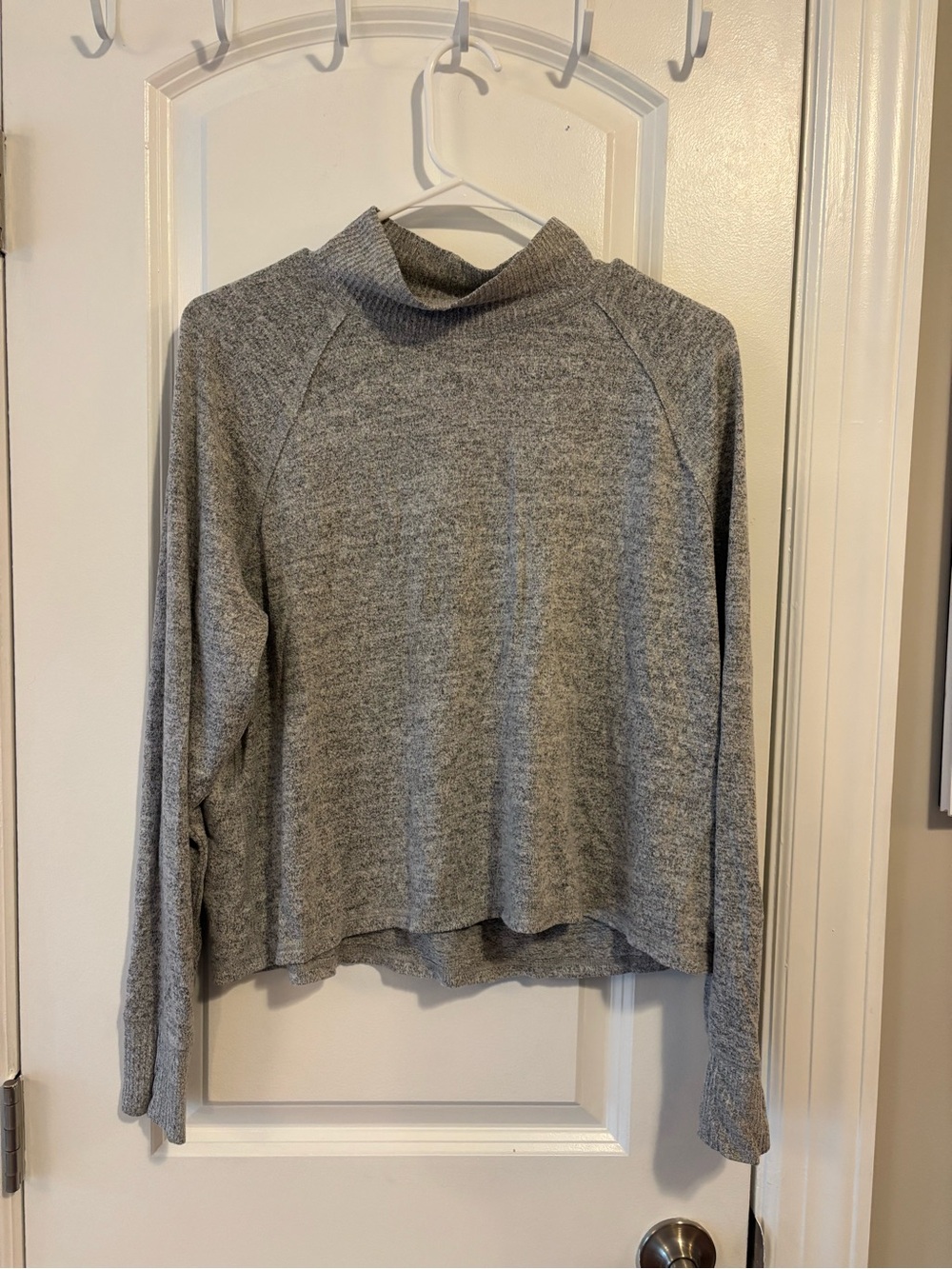 Abercrombie Light Gray Mock Neck Women's Sweater